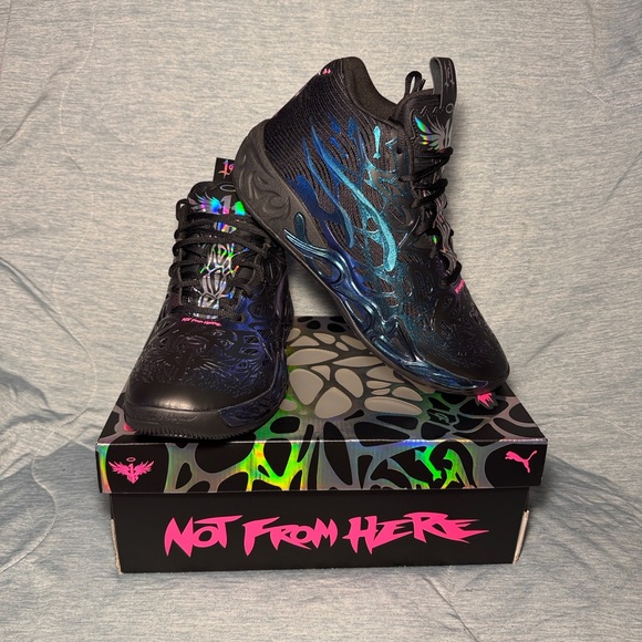 Men’s Puma LaMelo MB.04 "Reflections" basketball shoes in black-ravish 9.5 - Picture 13 of 17